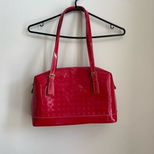Arcadia Glossy Red Shoulder Bag